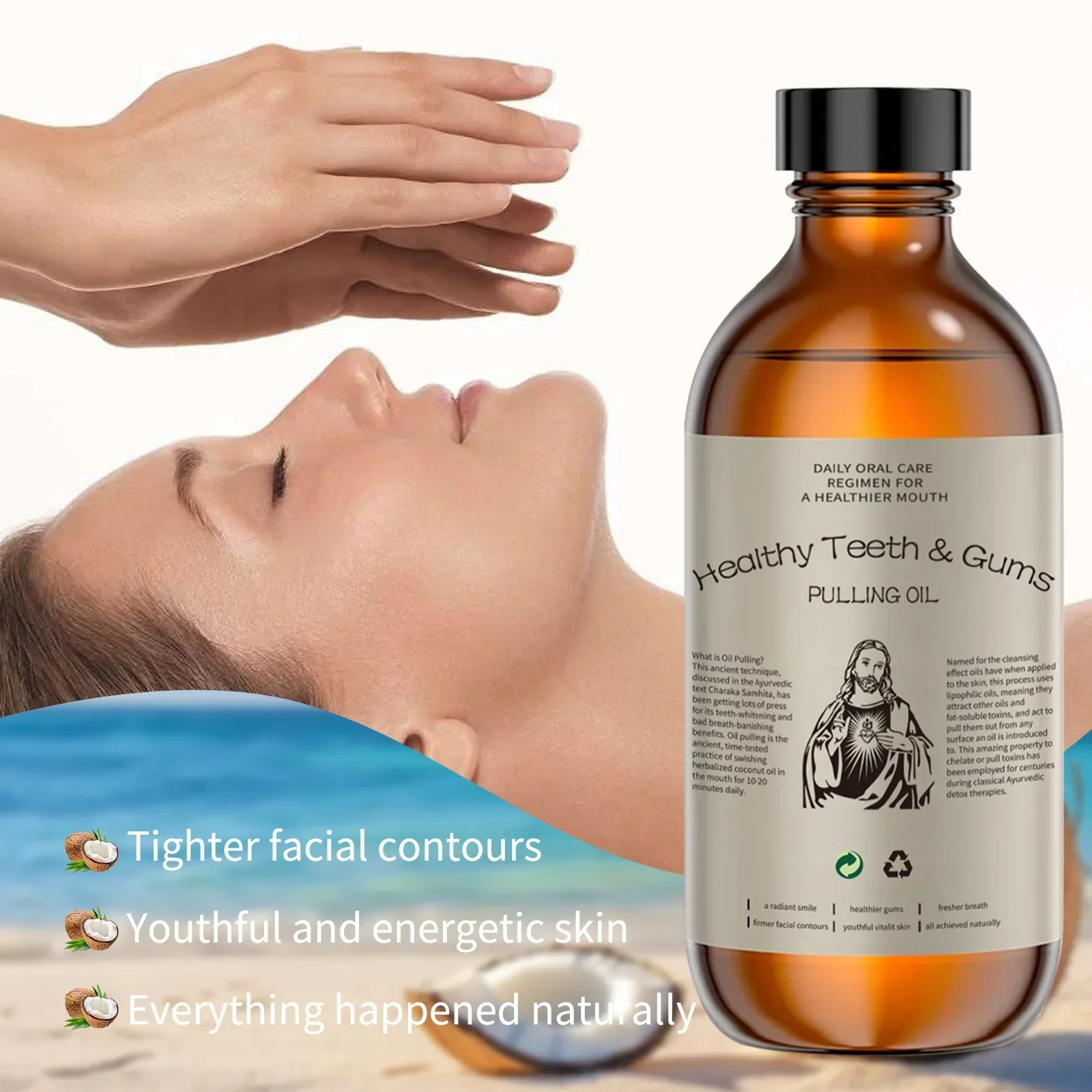 Coconut Oil Pull - Kokosolie mondwater - Frisse adem, natuurlijke