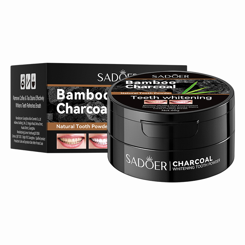 Whitening Powder Activated - 60g Tand Whitening Poeder Actieve Bamboe