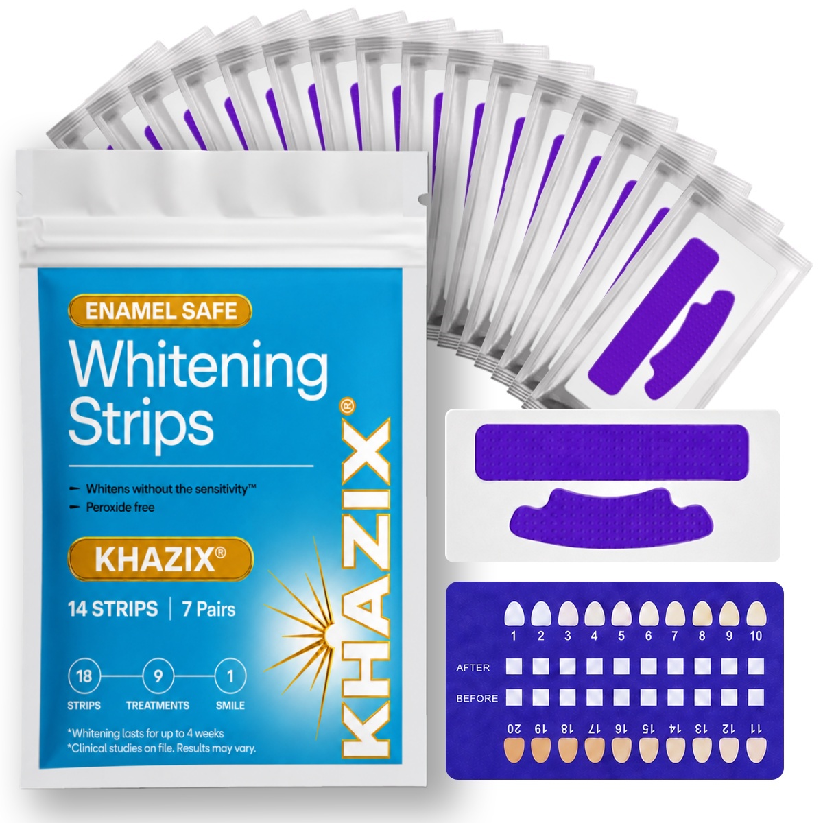 Teeth Whitening Retainer - 7 paar tandenbleekstrips voor een witter