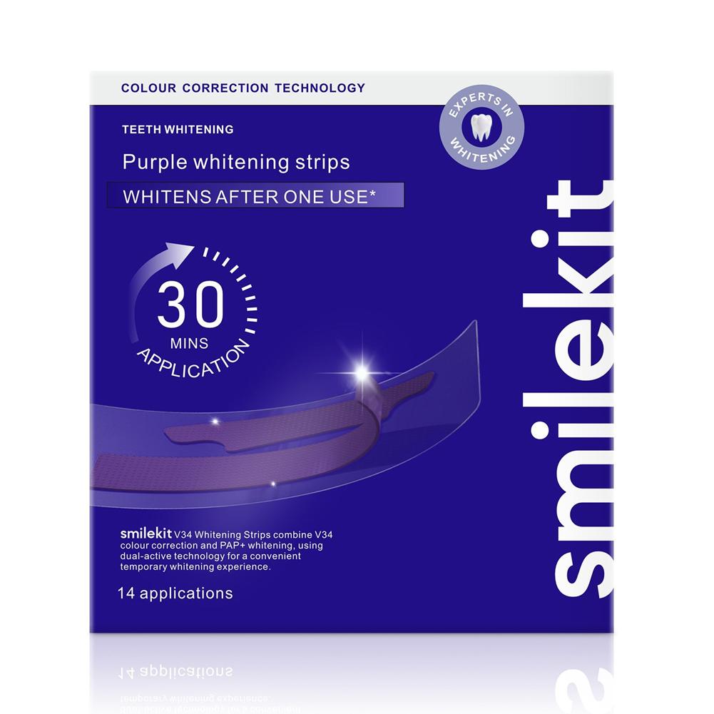 Teeth Whitening Quotes - ﻿ Smilekit Tandenbleekstrips Paars V34 Verwijder