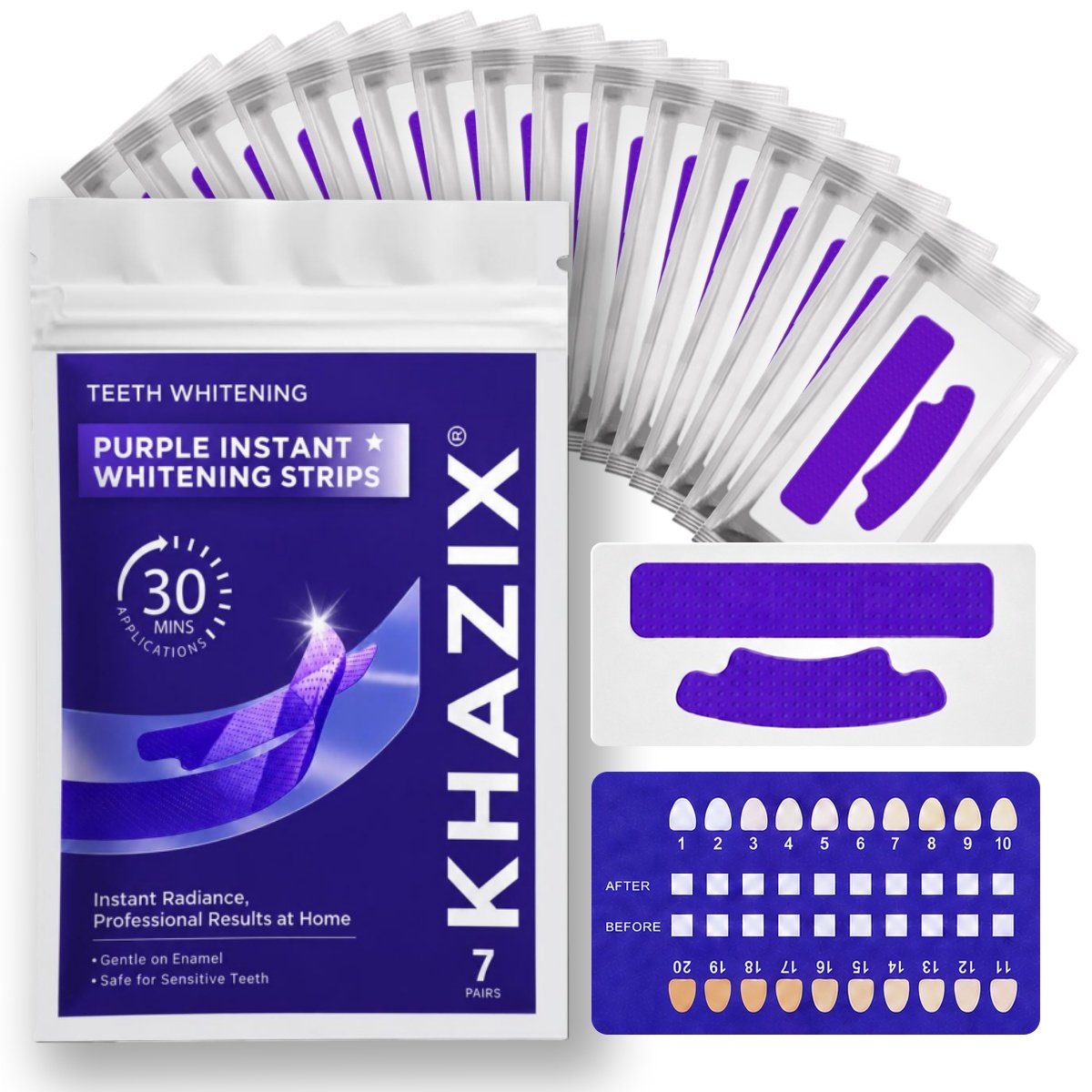 Teeth Whitening Retainer - 1/7 paar tandenbleekstrips voor een witter