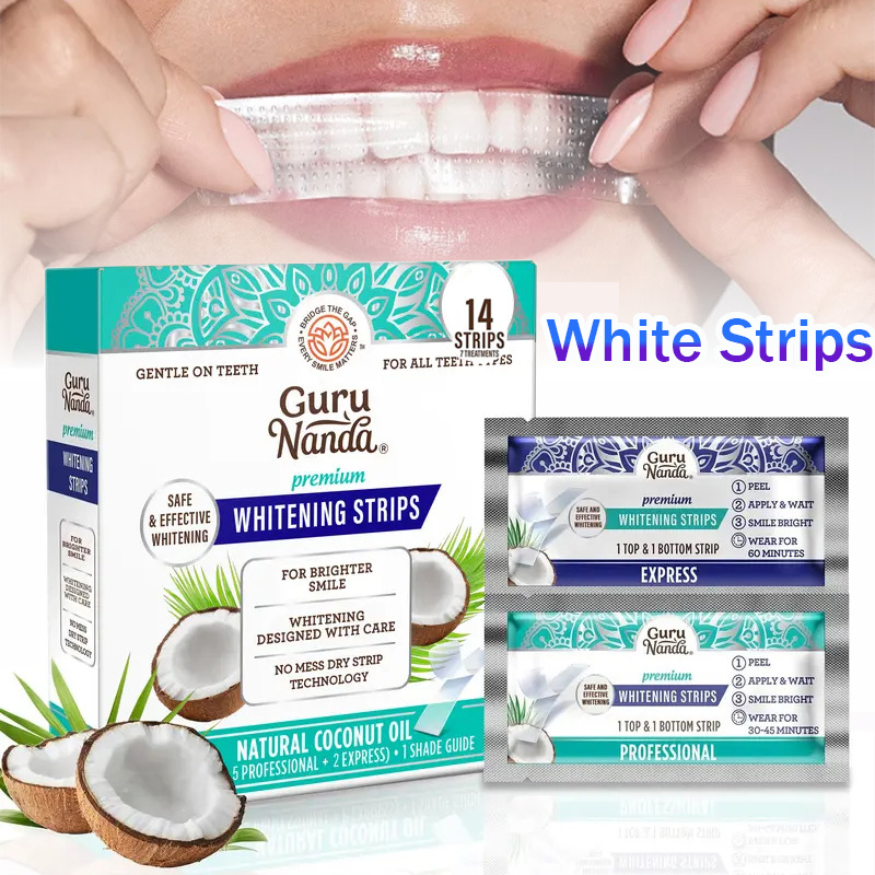Coconut Oil Pull - 1/2/3 Dozen Kokosolie Witte Strips, Tandenbleekstrips