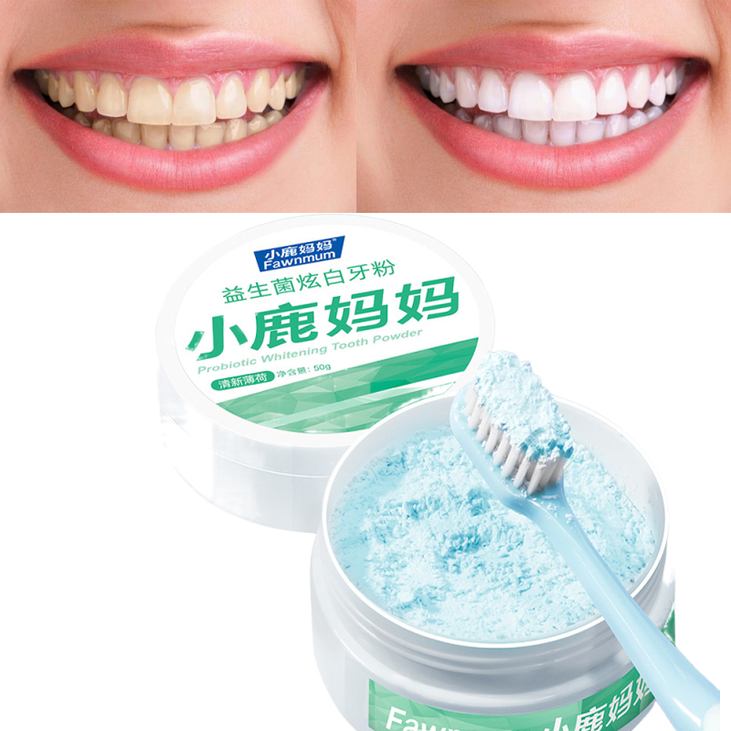 Whitening Powder Activated - Fawnmun 50g Tanden Poeder Geactiveerde Probiotische