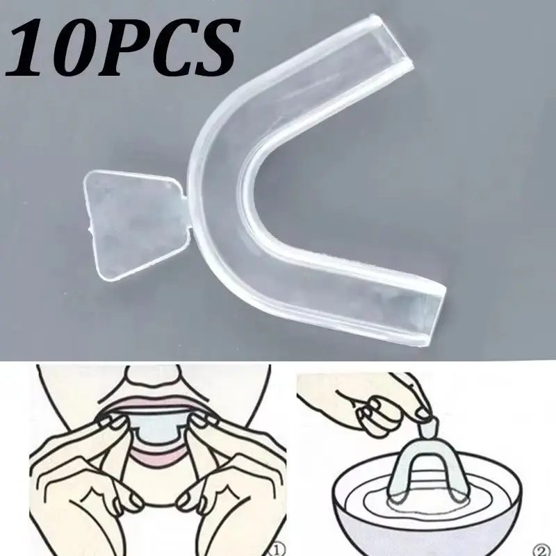 Teeth Whitening For Trays - 10 stuks siliconen mondbeschermer, tandenbleekbeschermer, nachtbijter,