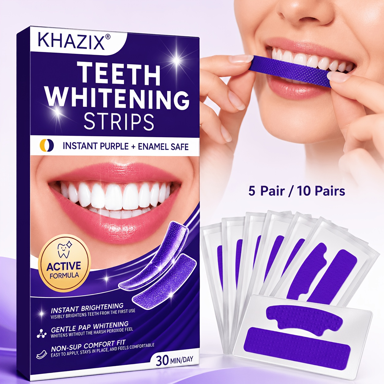 5/10 paar paarse tandenbleekst - Teeth Whitening Retainer recensie en prijs