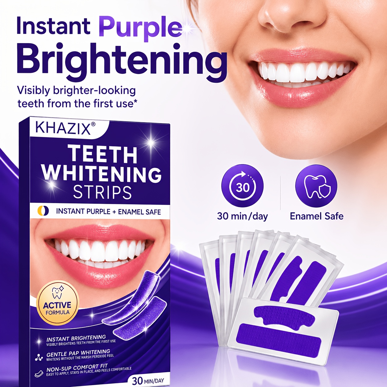5/10 paar paarse tandenbleekst - Teeth Whitening Retainer recensie en prijs
