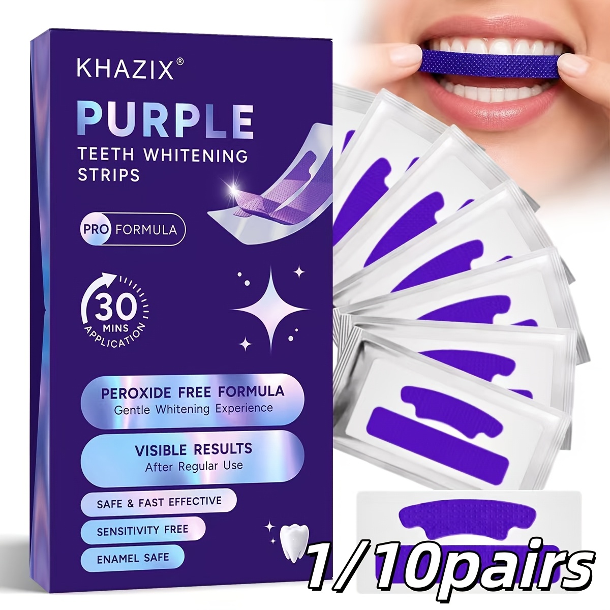 1/10 paar paarse tandenbleekst - Teeth Whitening Retainer recensie en prijs