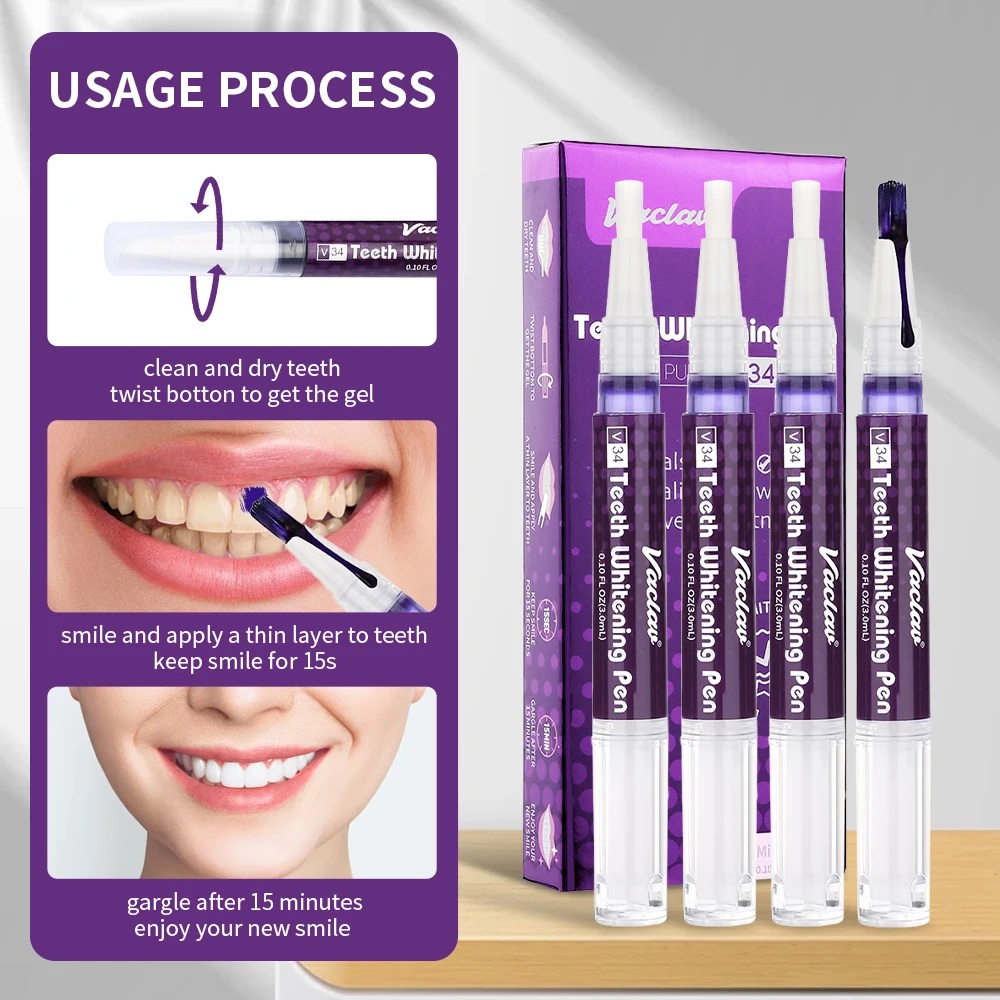 Vaclav V34 Paarse tandenbleekg - Teeth Whitening Fast recensie en prijs